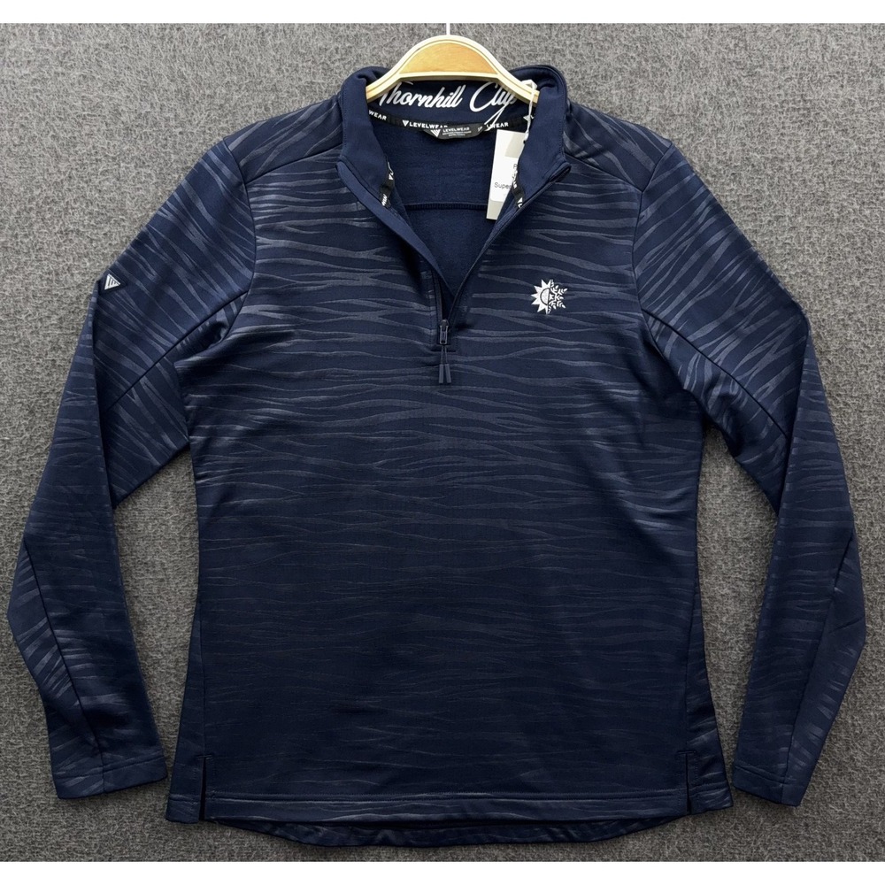 Levelwear Pullover Womens Small Blue Thornhill Club‎ 1/2 Zip Golf Sweater NWT